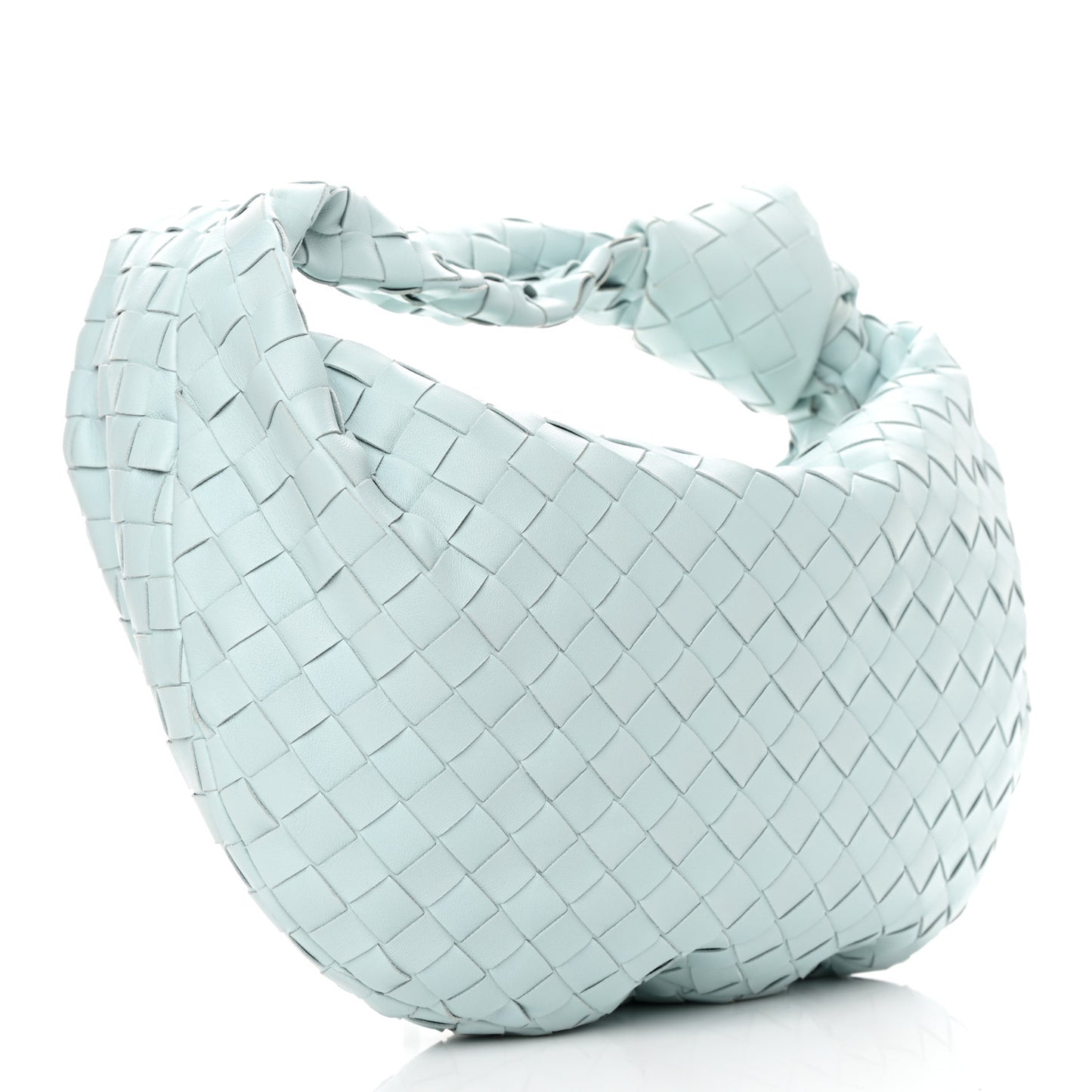 Nappa Intrecciato Teen Jodie Hobo Teal Washed