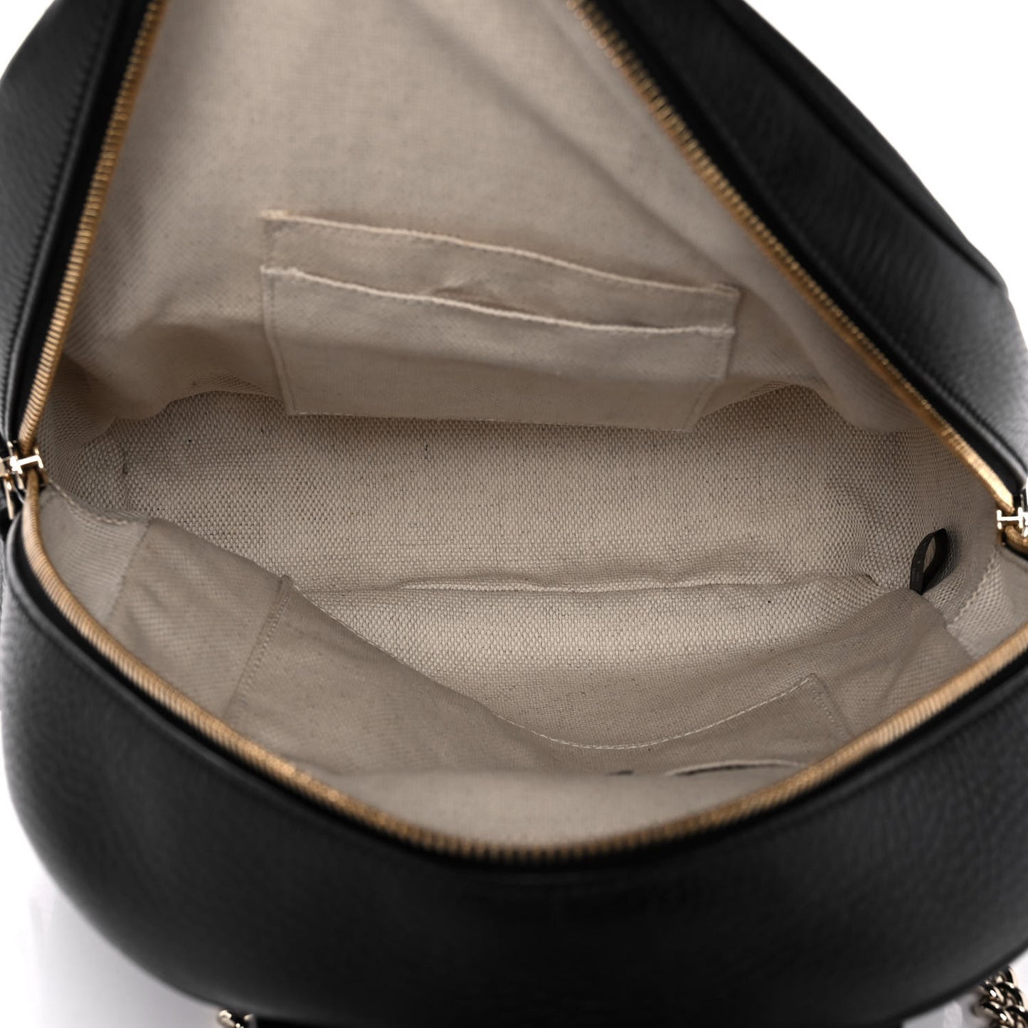 Pebbled Calfskin Soho Chain Backpack Black