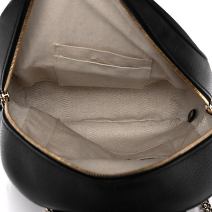 Gucci Pebbled Calfskin Soho Chain Backpack Black 7 of 13