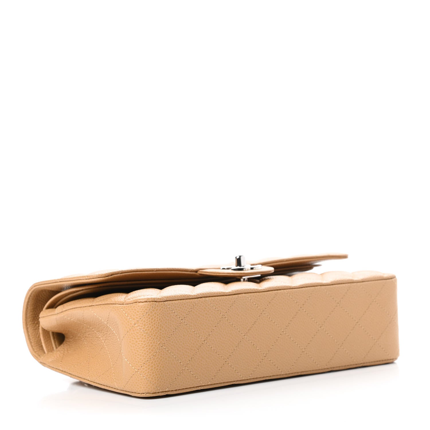 Chanel Caviar Quilted Medium Double Flap Beige 4 of 11
