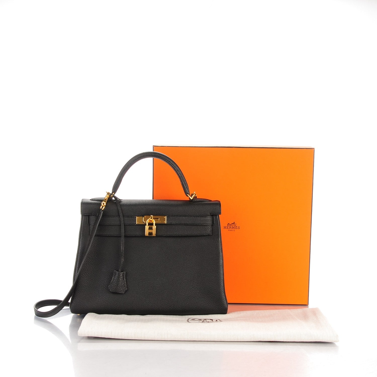 Hermes Togo Kelly Retourne 32 Black 27 of 27
