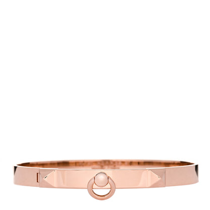 Hermes 18K Rose Gold PM Collier De Chien Bracelet ST 1 of 4