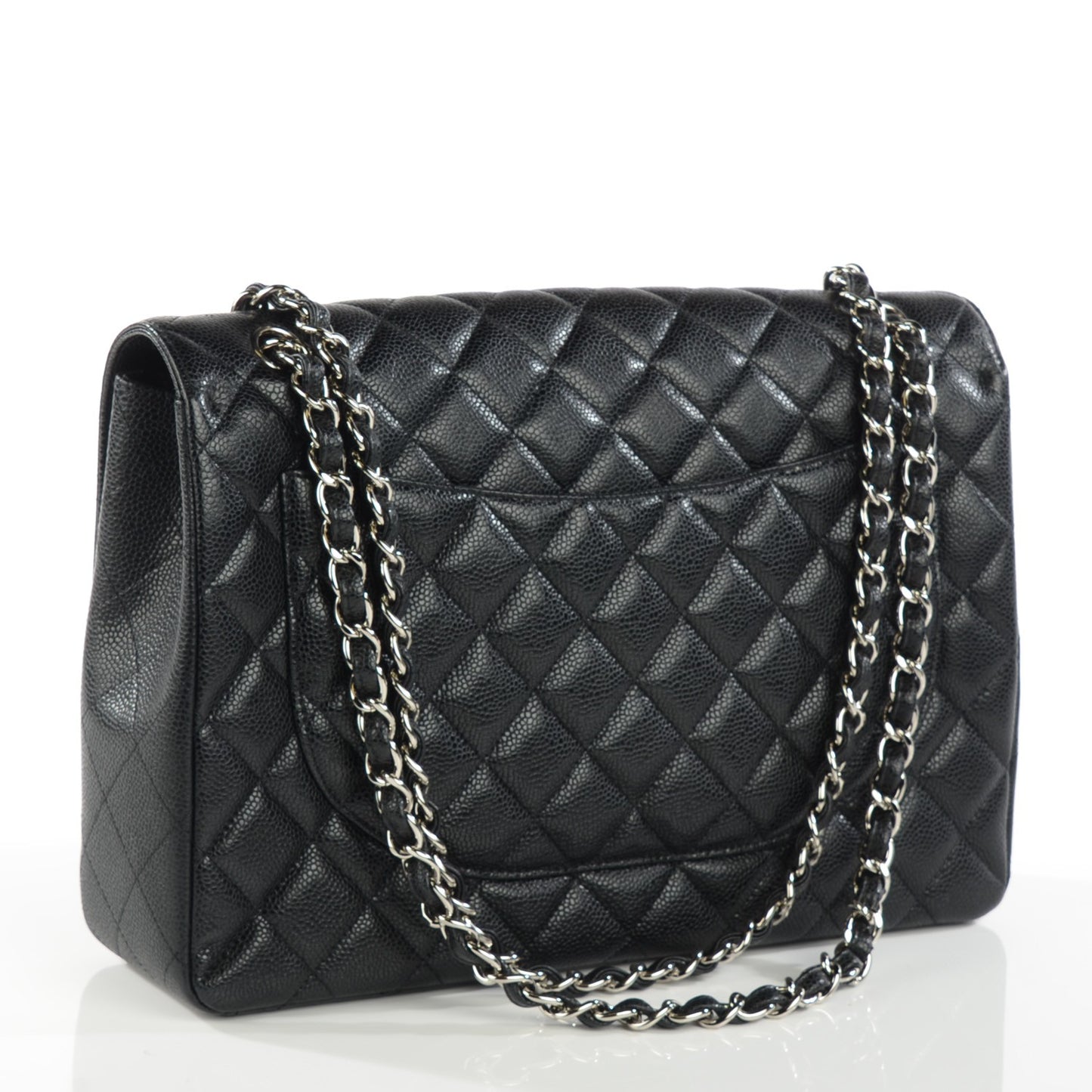 Caviar Quilted Maxi Single Flap Black