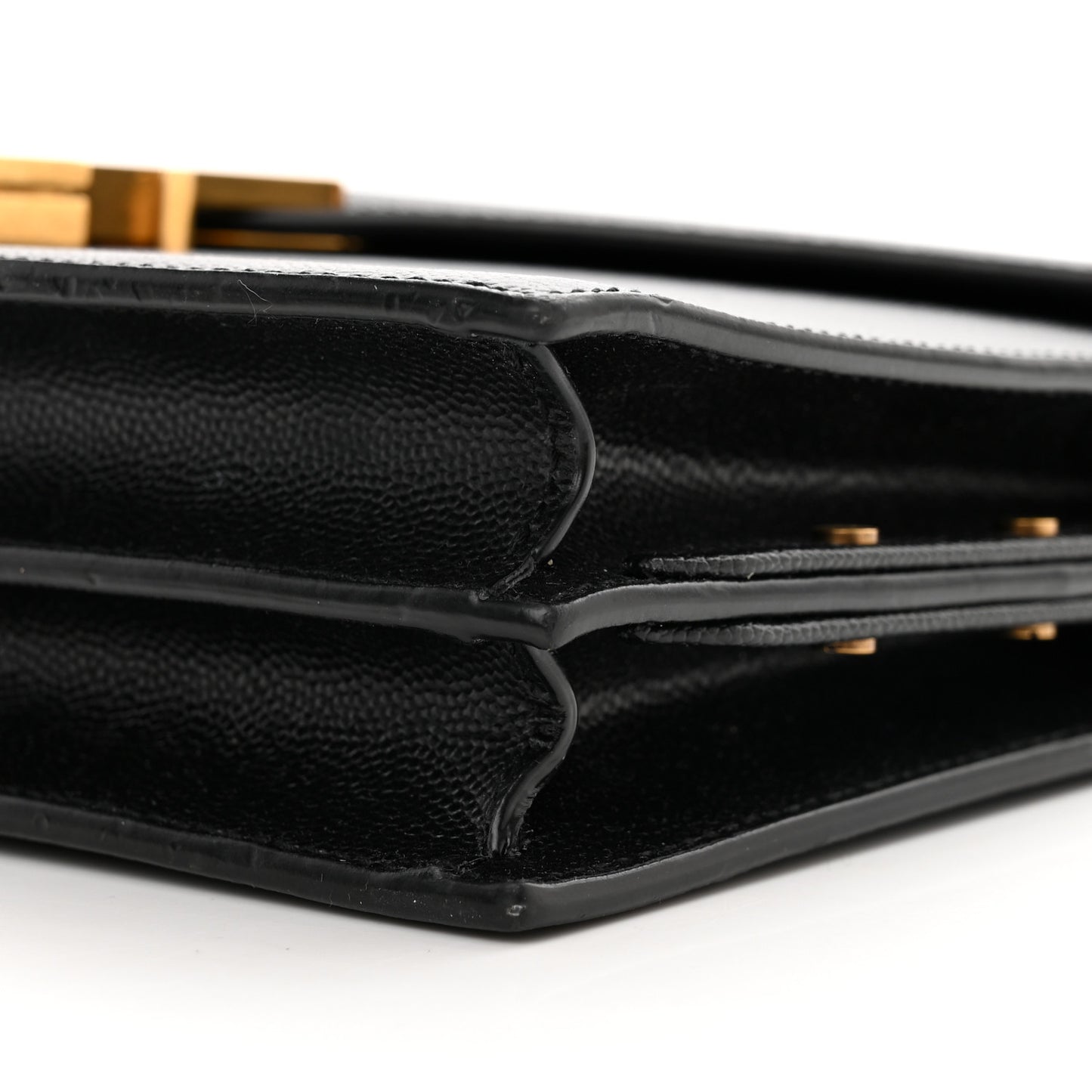 Grain De Poudre Monogram Cassandra Clasp Bag Black
