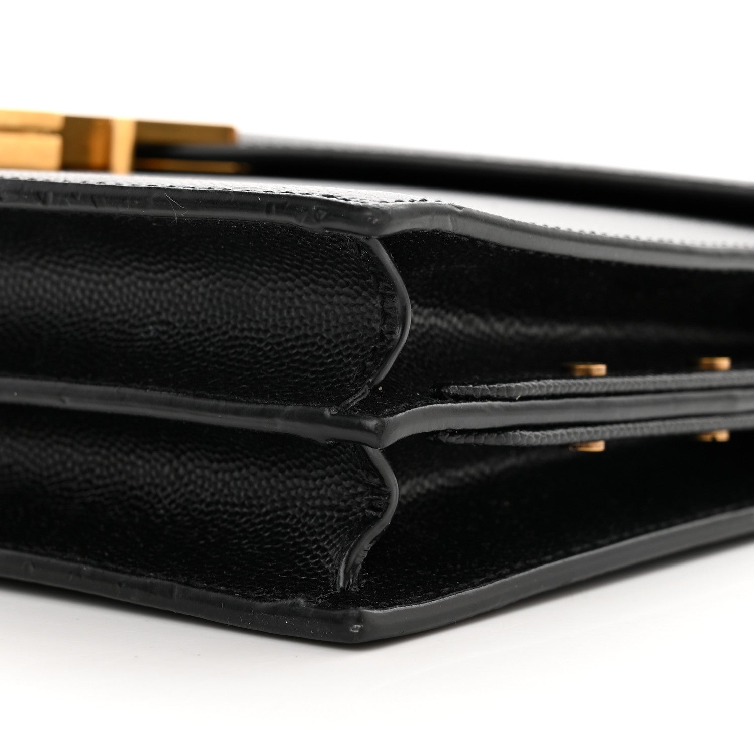 Saint Laurent Grain De Poudre Monogram Cassandra Clasp Bag Black 10 of 10