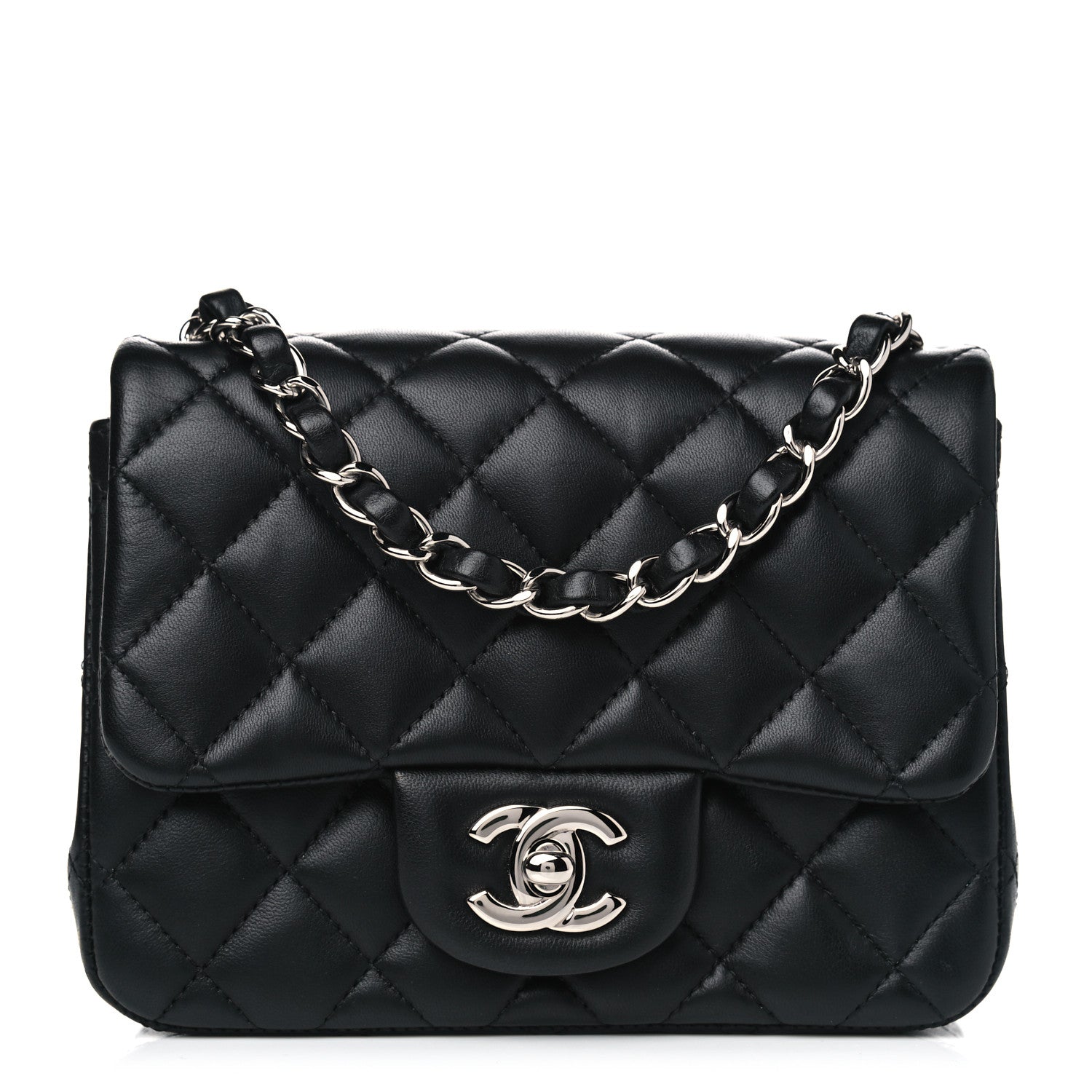 Chanel Lambskin Quilted Mini Square Flap Black 1 of 4