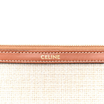 Celine Jacquard Striped Calfskin Striped Small Pouch Tobacco Tan 6 of 8