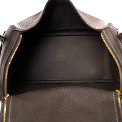 Hermes Taurillon Clemence Lindy 26 Etoupe 5 of 10