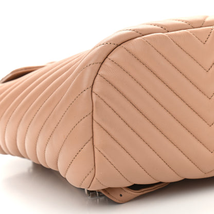 Chanel Calfskin Chevron Quilted Small Urban Spirit Backpack Beige 5 of 12