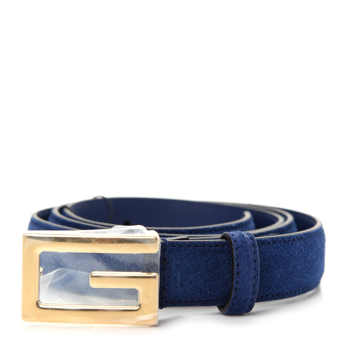 Suede Icaro G Cube 25mm Belt 95 38 Dark Navy
