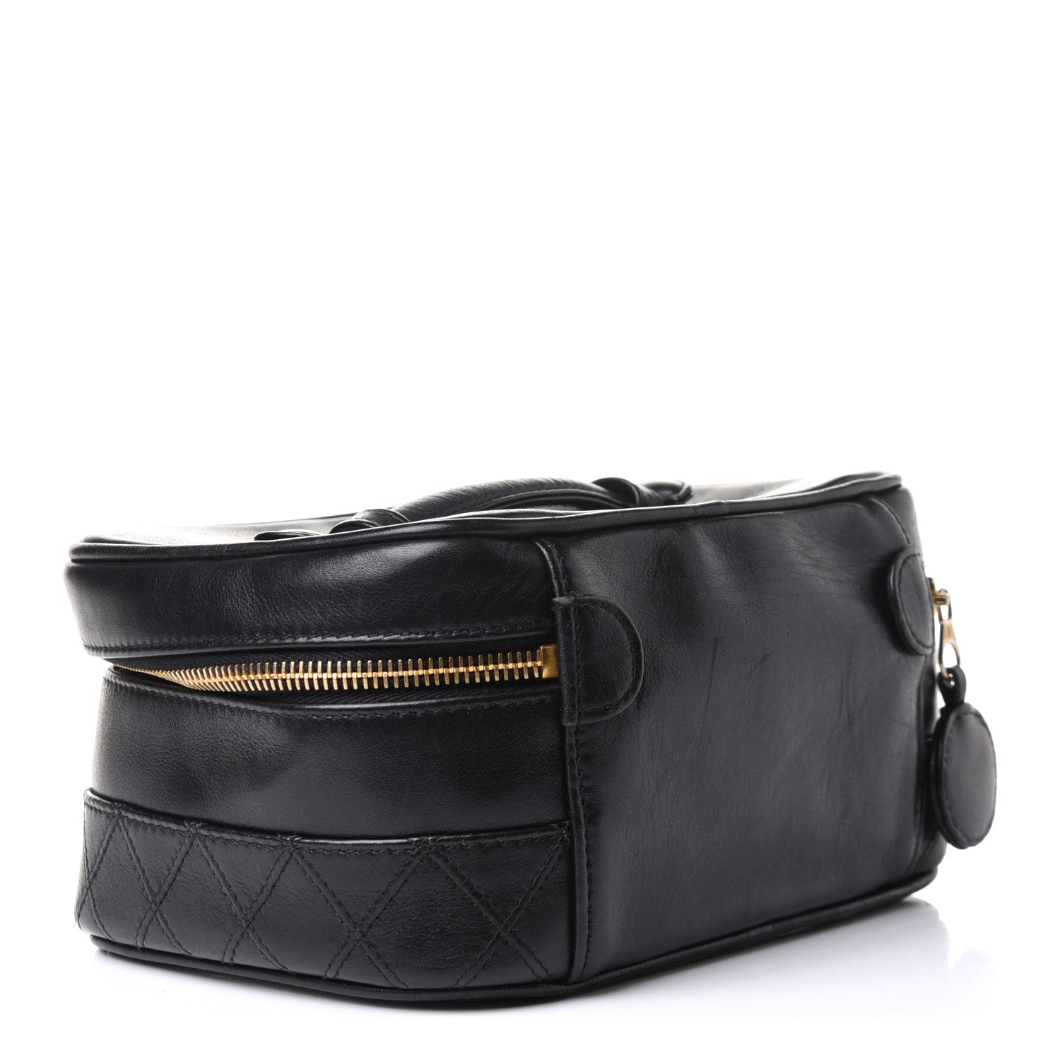 Chanel Lambskin Vanity Cosmetic Case Black 3 of 12