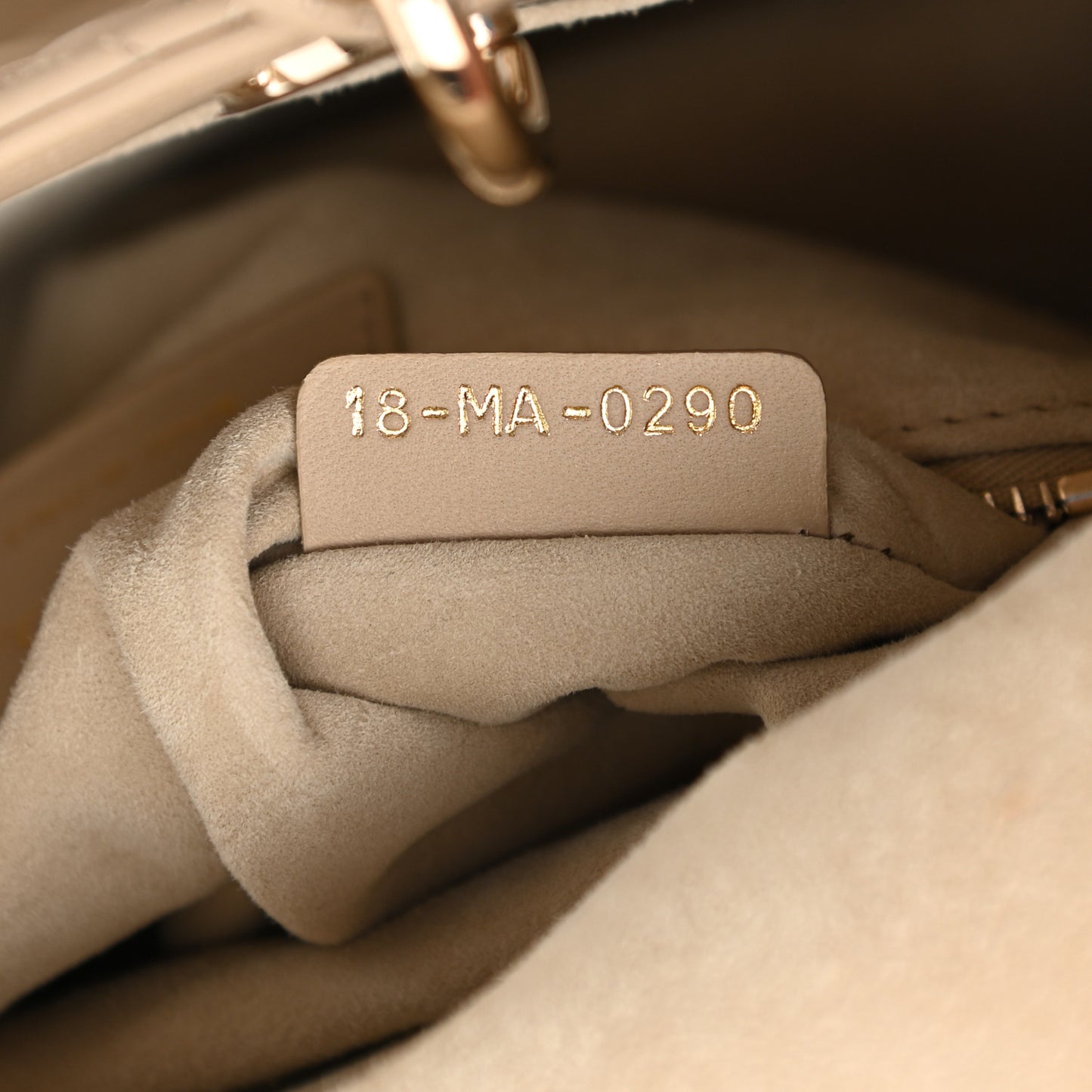 Lambskin Cannage Small My ABCDior Lady Dior Beige
