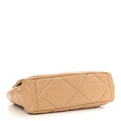 Chanel Lambskin Quilted Large Chanel 19 Flap Dark Beige 3 of 9