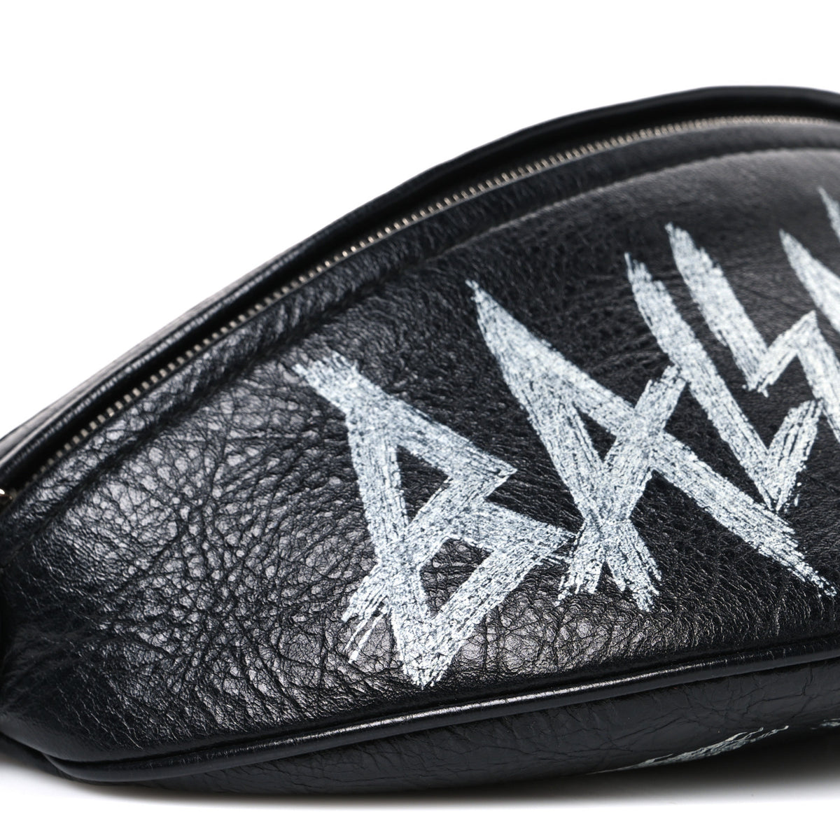 Balenciaga Agneau Arena Graffiti All Over XS Souvenir Belt Bag Black White 7 of 8