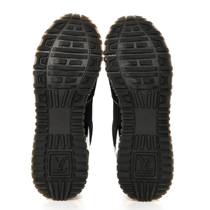 Louis Vuitton Suede Monogram Run Away Sneakers 37.5 Black 5 of 12