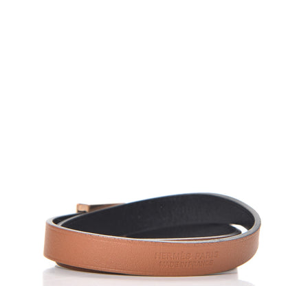 Hermes Swift Medor Infini Double Wrap Bracelet T3 Black Gold 4 of 8
