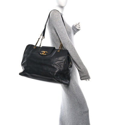 Chanel Caviar XL Weekender Bag Black 2 of 10