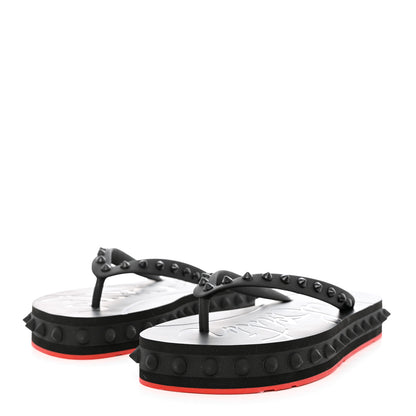 Christian Louboutin Rubber Spike Loubi Flip Flip Platform Sandals 39 Black 3 of 8
