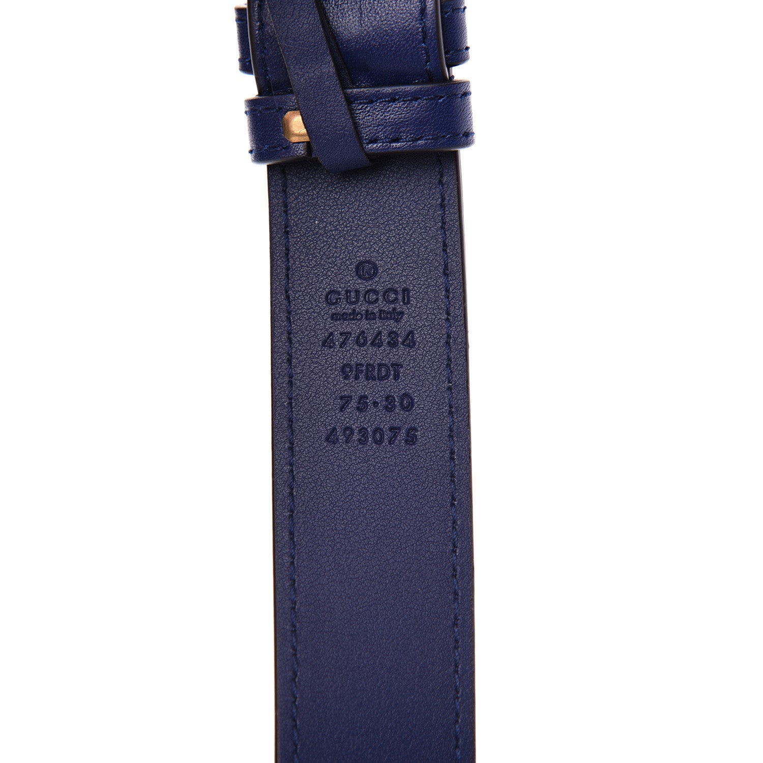 Gucci Velvet Matelasse GG Marmont Belt Bag 75 30 Cobalt Blue 10 of 10