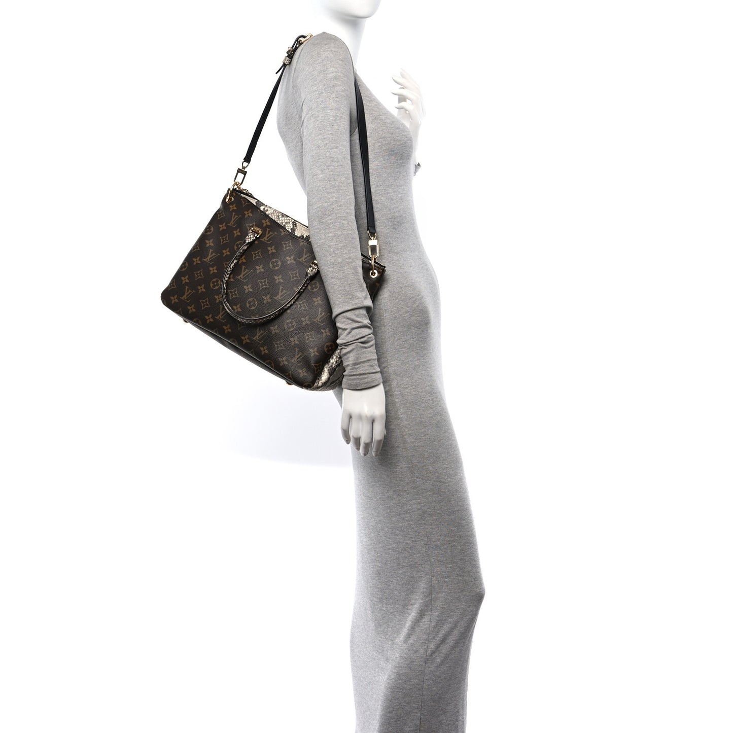 Snakeskin Monogram Pallas Black