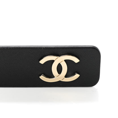 Chanel Calfskin CC Triple Row Chain Belt 90 36 Gold Black White 8 of 9