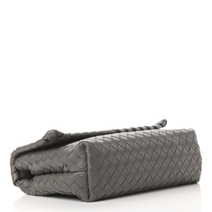 Bottega Veneta Nappa Intrecciato Baby Olimpia Shoulder Bag Steel 4 of 13