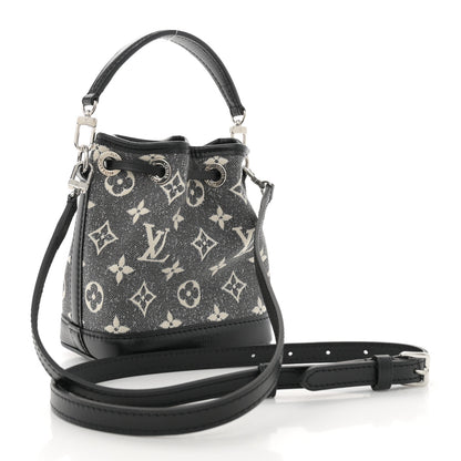 Louis Vuitton Monogram Jacquard Denim Nano Noe Bleu 3 of 10