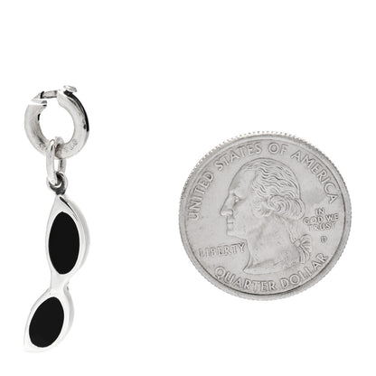 Tiffany Sterling Silver Enamel Sunglasses Charm Black 2 of 4