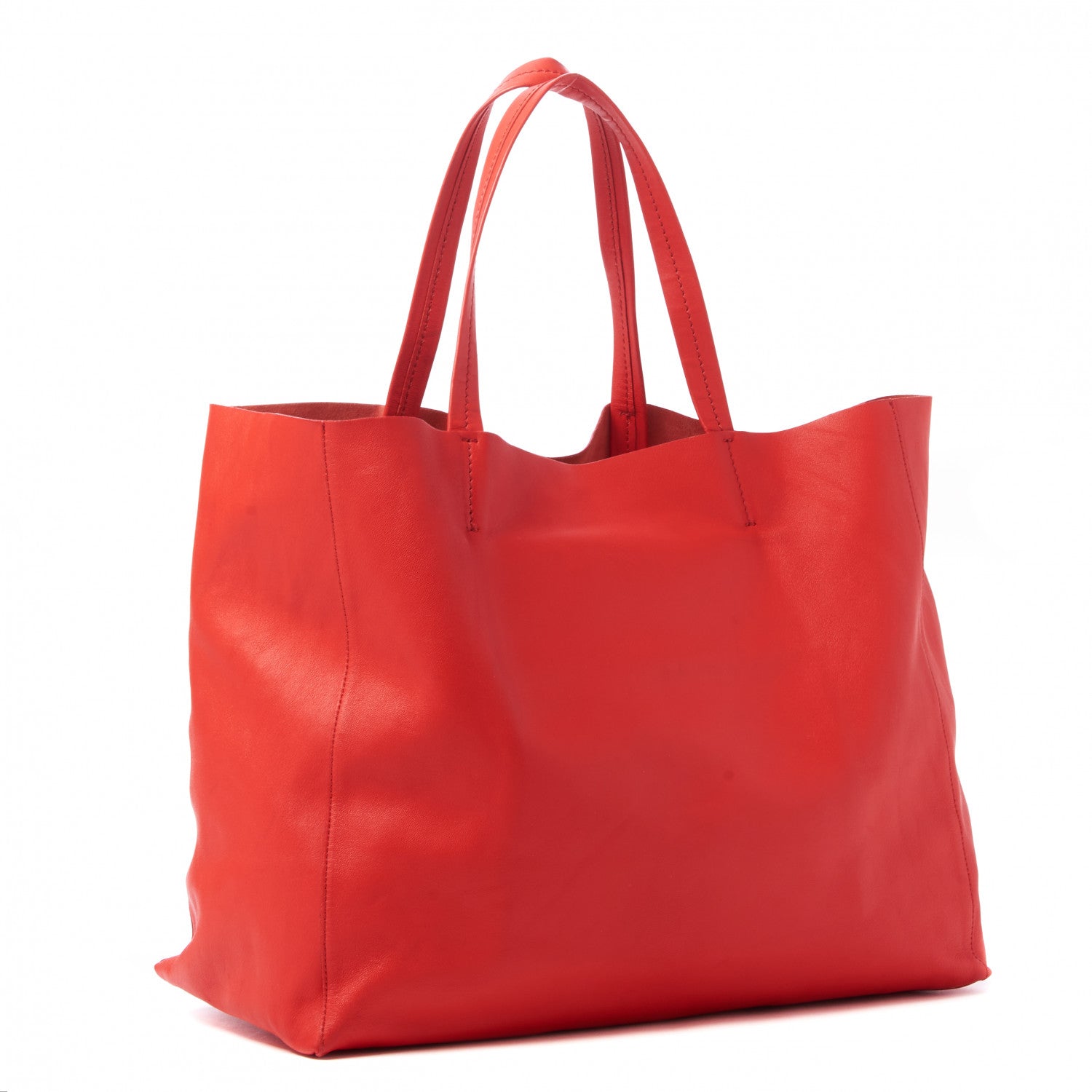 Celine Lambskin Horizontal Cabas Magenta 3 of 9