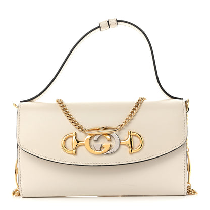 Gucci Smooth Calfskin Mini Zumi Shoulder Bag White 1 of 11