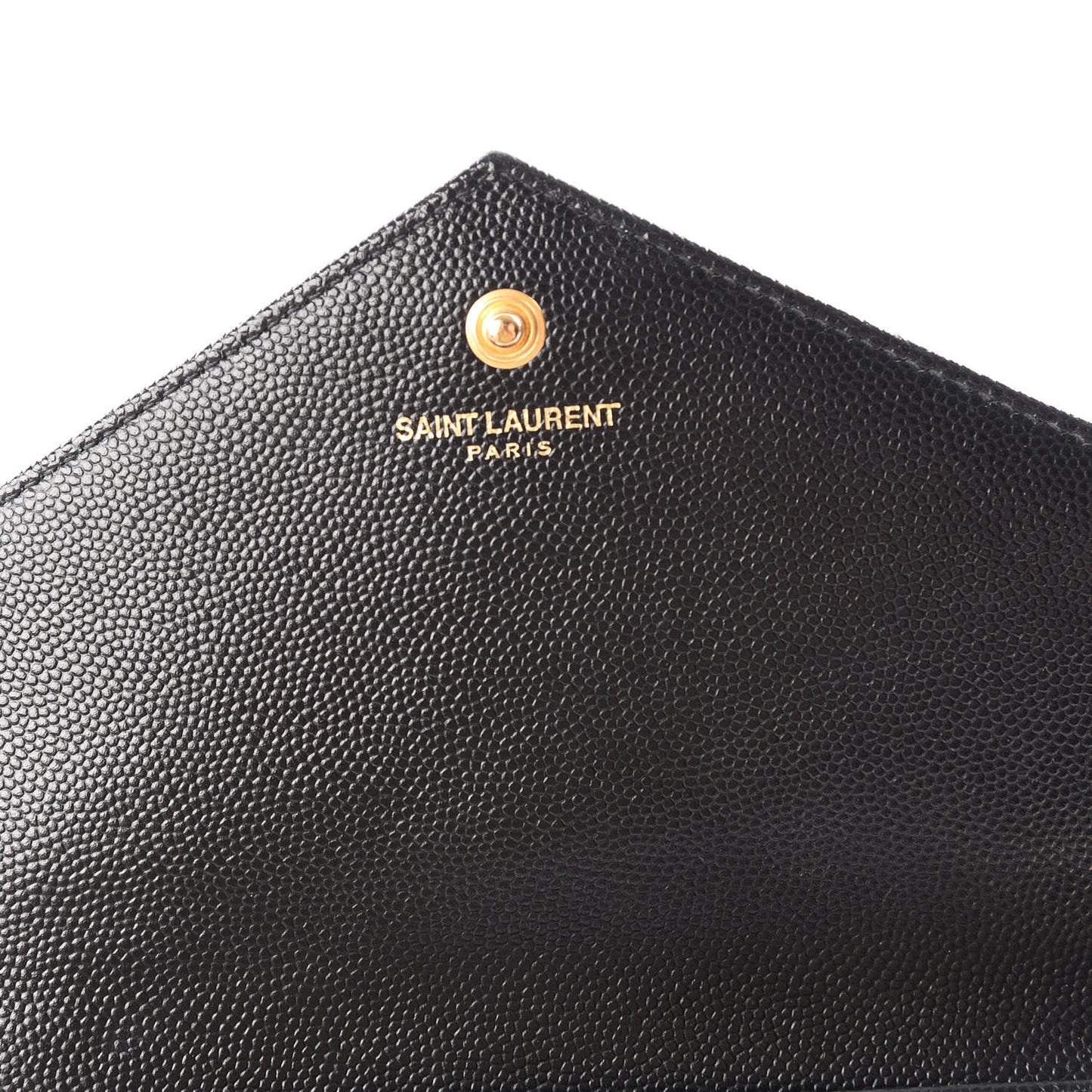 Grain De Poudre Matelasse Chevron Monogram Chain Wallet Black