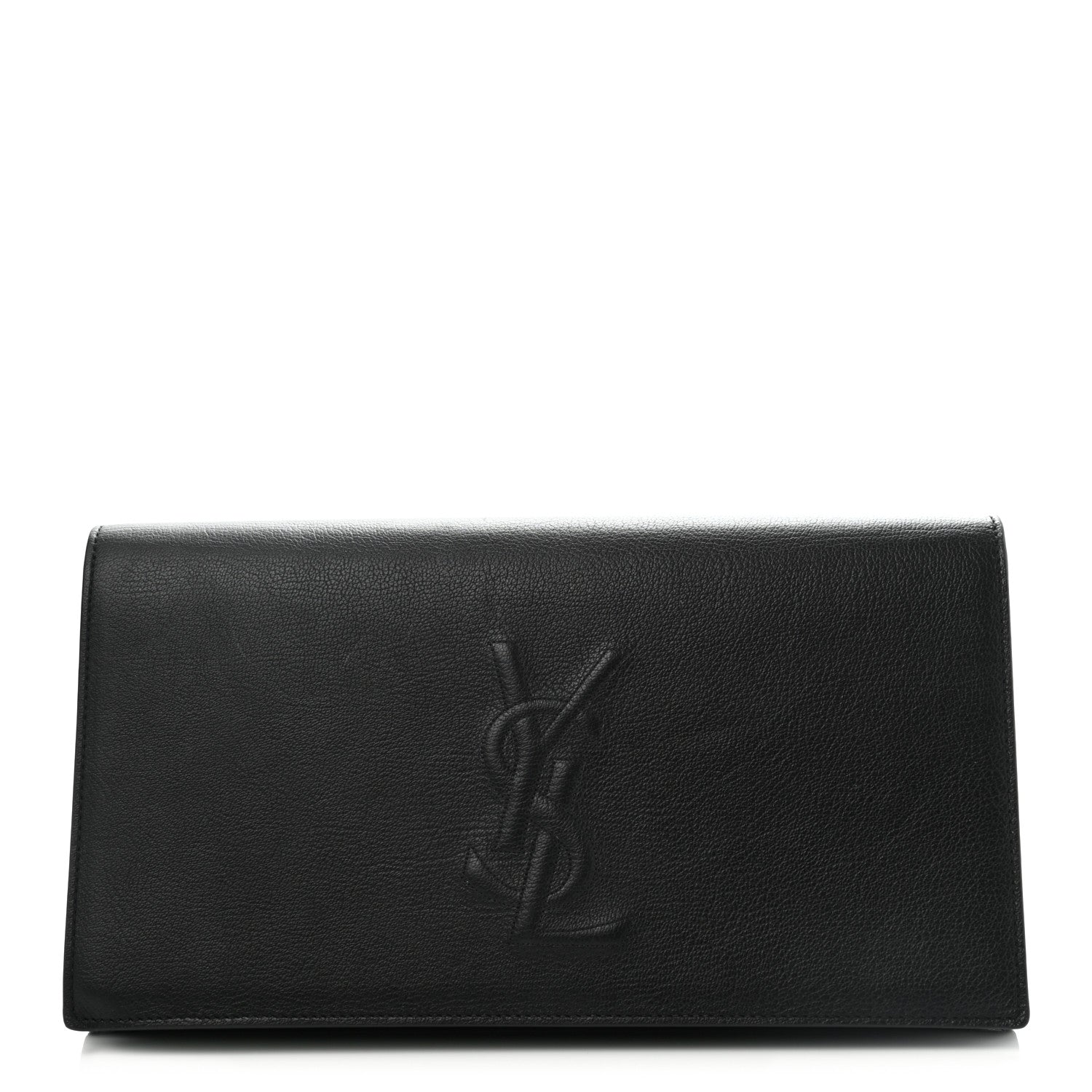 Saint Laurent Calfskin Monogram Large Belle De Jour Clutch Black 1 of 7