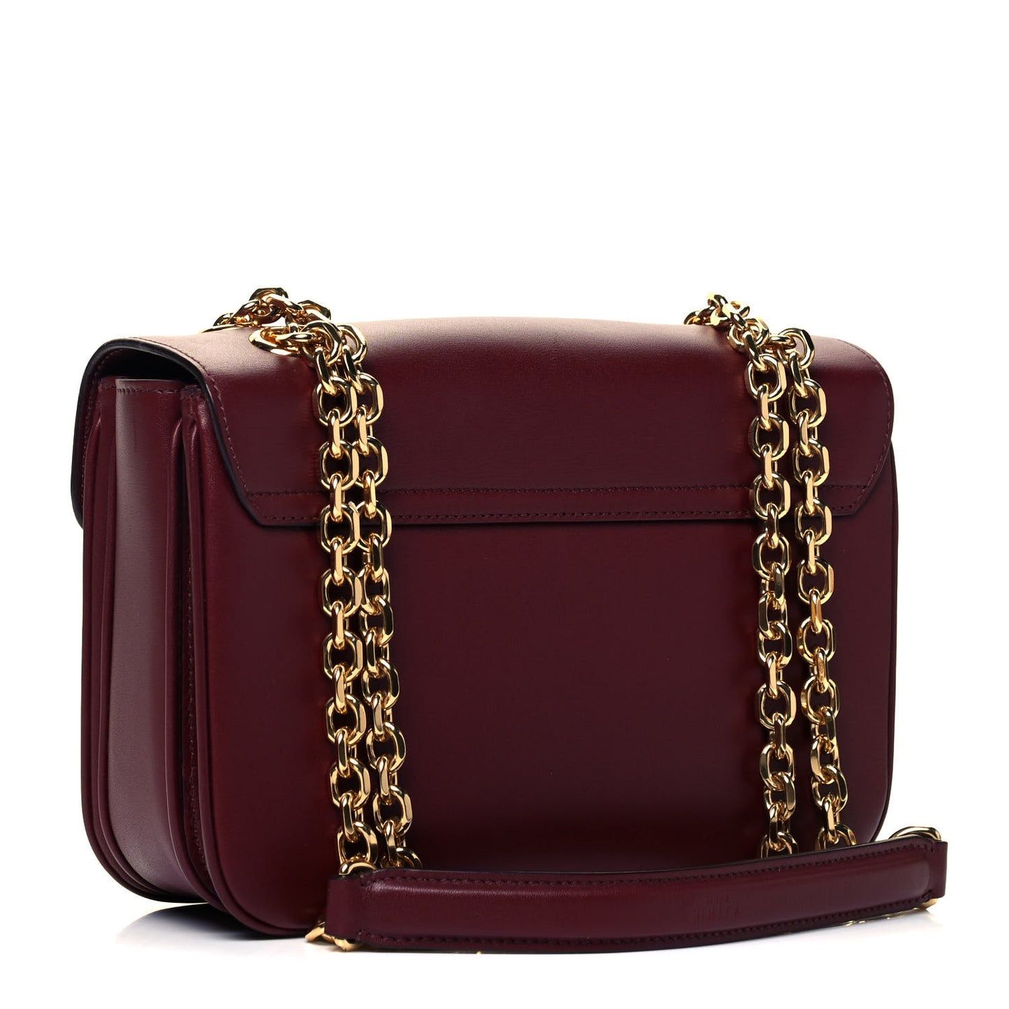 Shiny Calfskin Medium C Bag Light Burgundy
