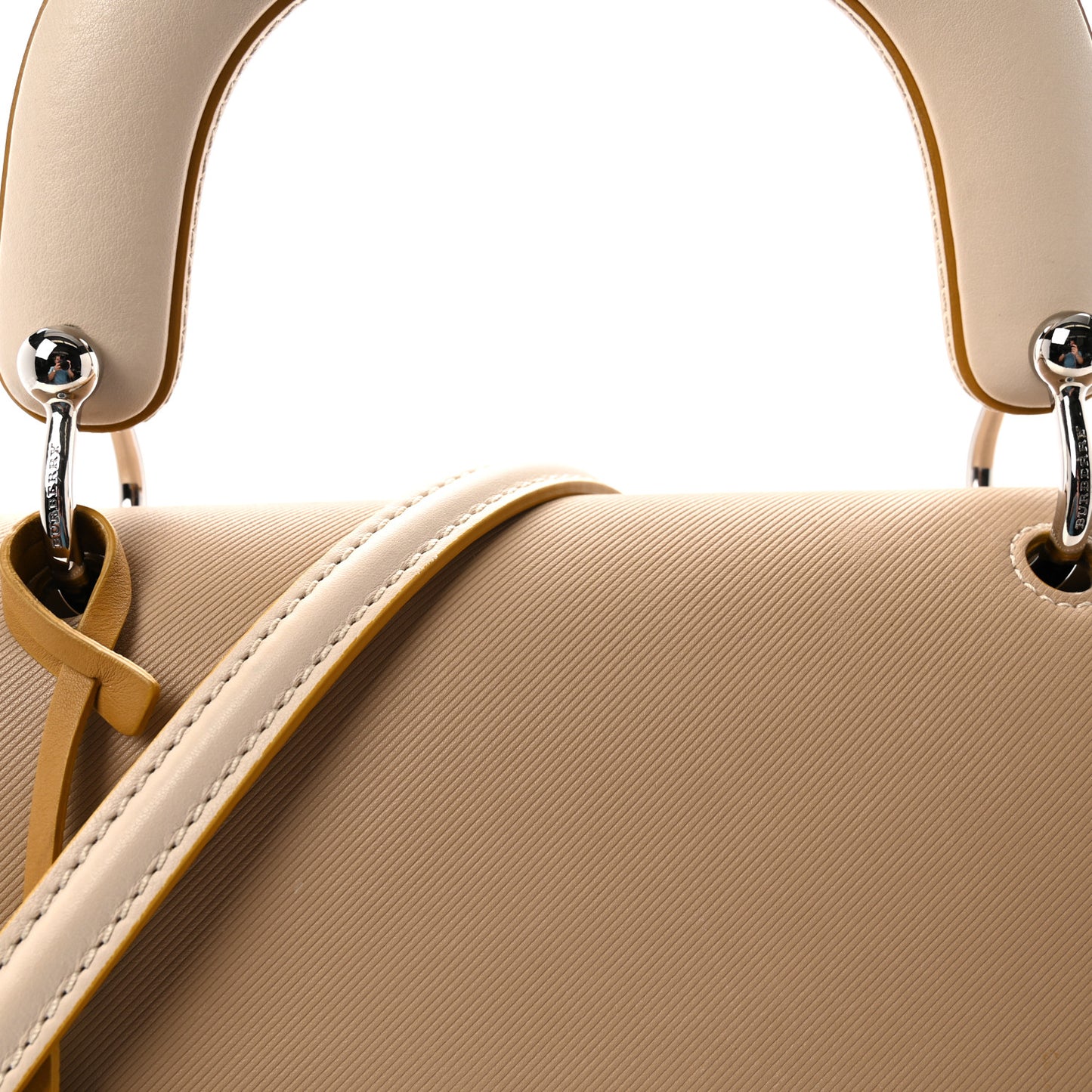 Trench Calfskin Medium DK88 Top Handle Bag Honey Ochre Yellow