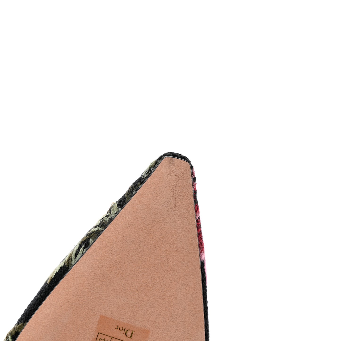 Ribbon Petites Fleurs Embroidered J'Adior Slingback Pumps 36.5 Black