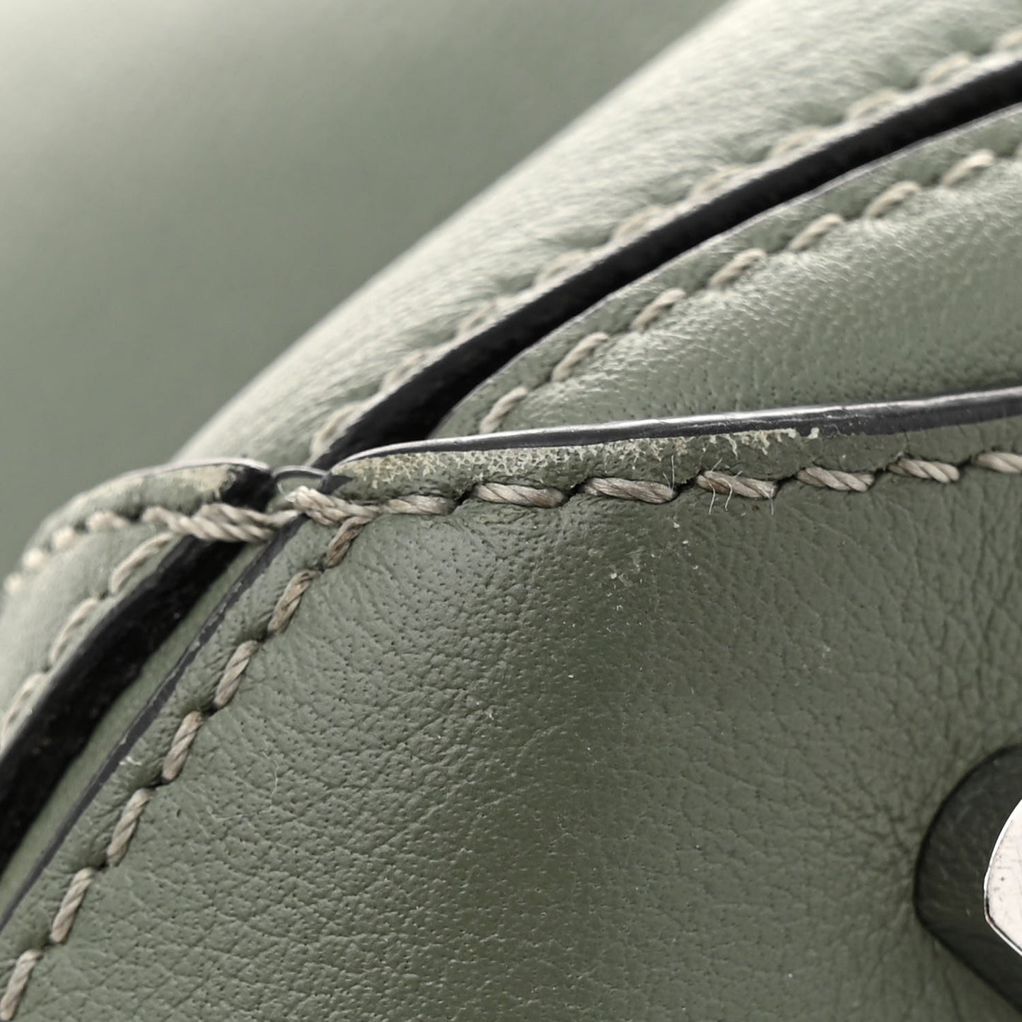 Calfskin Large Puzzle Bag Dark Sage