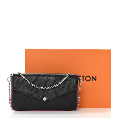 Louis Vuitton Epi Pochette Felicie Black Hot Pink 14 of 14