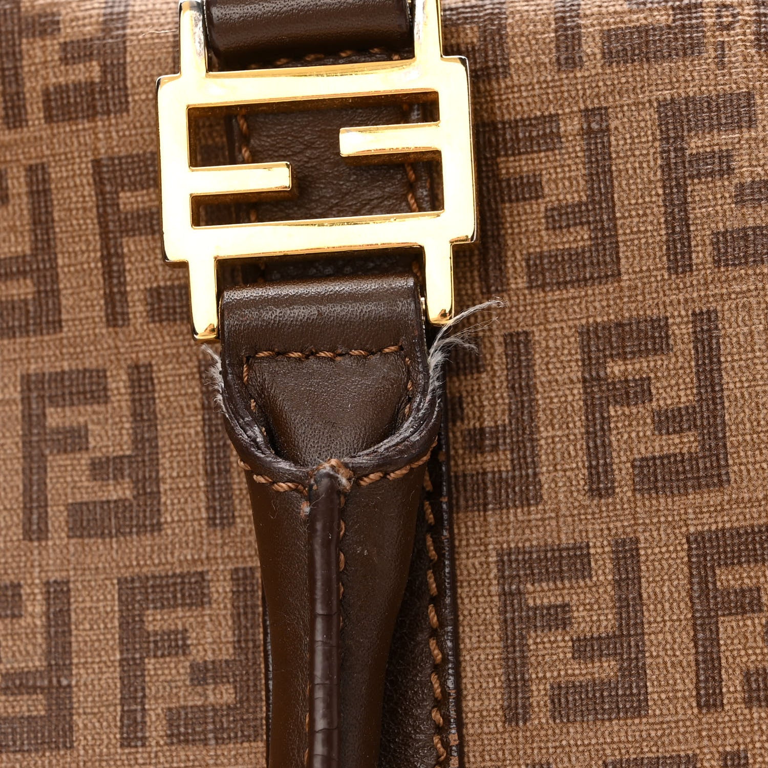Fendi Zucchino Spalmati Vitello Boston Nocciola Castagna 12 of 13