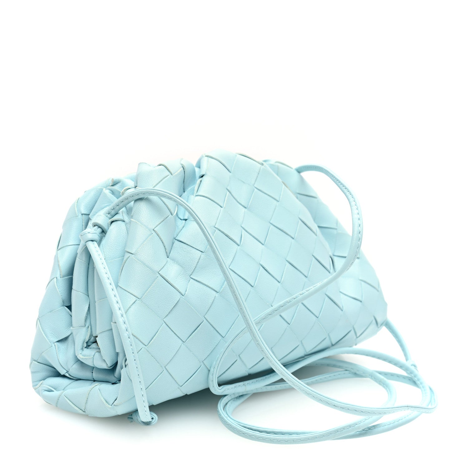Bottega Veneta Nappa Intrecciato The Mini Pouch Pale Blue 3 of 9