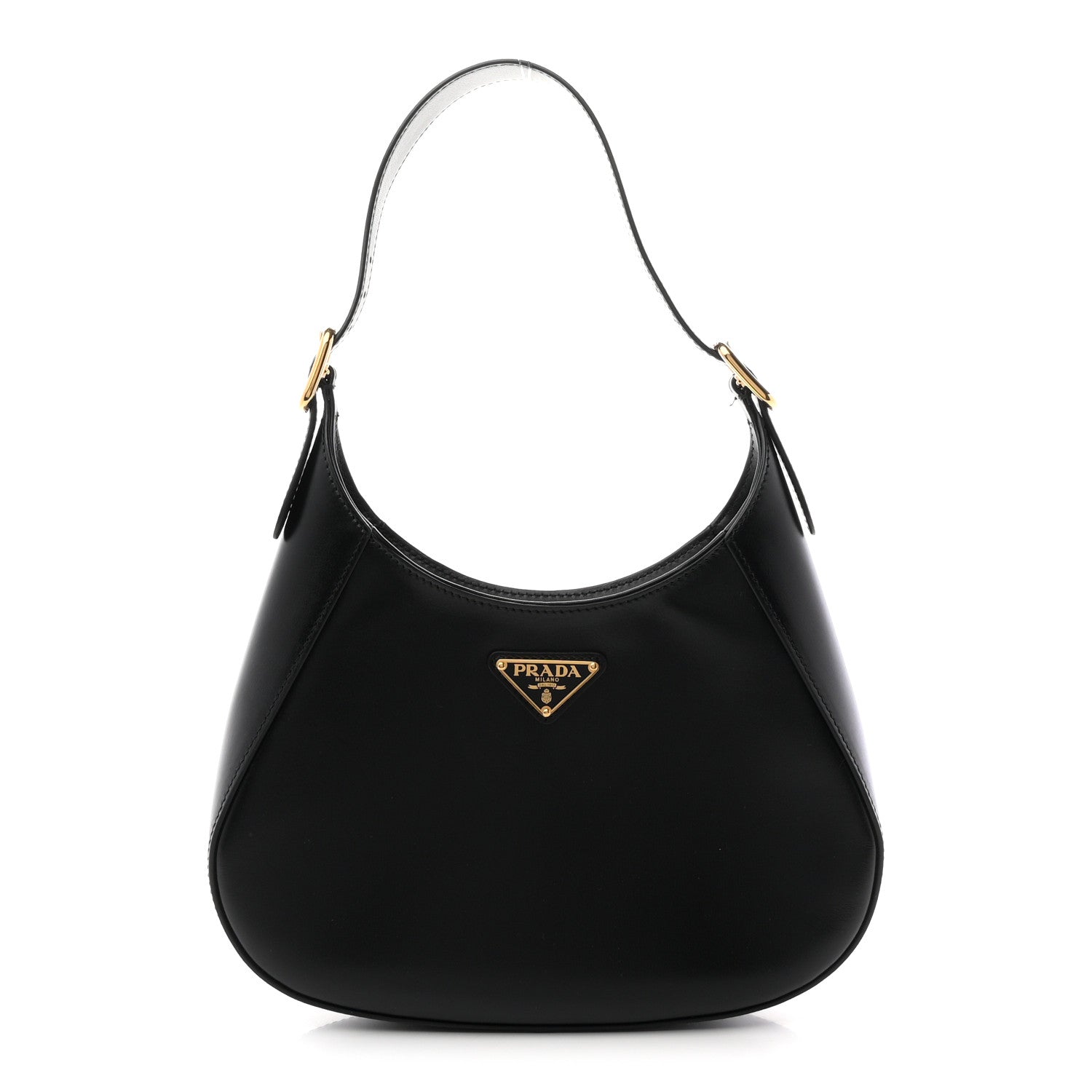 Prada Box Calfskin Shoulder Bag Black 1 of 11