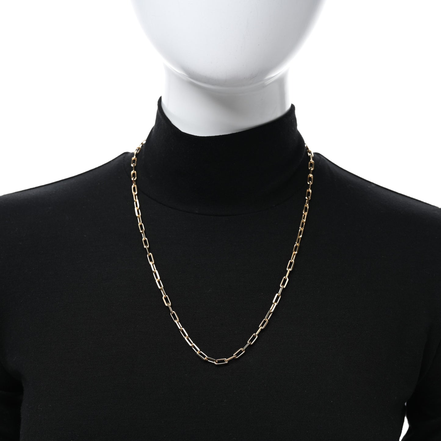 18K Yellow Gold SM Santos De Cartier Link Necklace