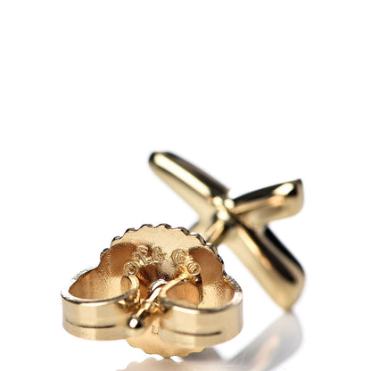Tiffany 18K Yellow Gold Mini Paloma's Graffiti X Earrings 4 of 5