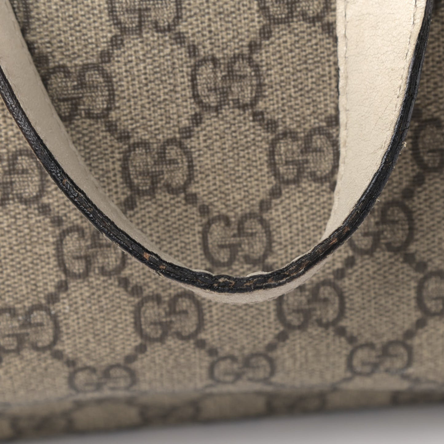 GG Supreme Monogram Medium Zippered Shopping Tote Off White