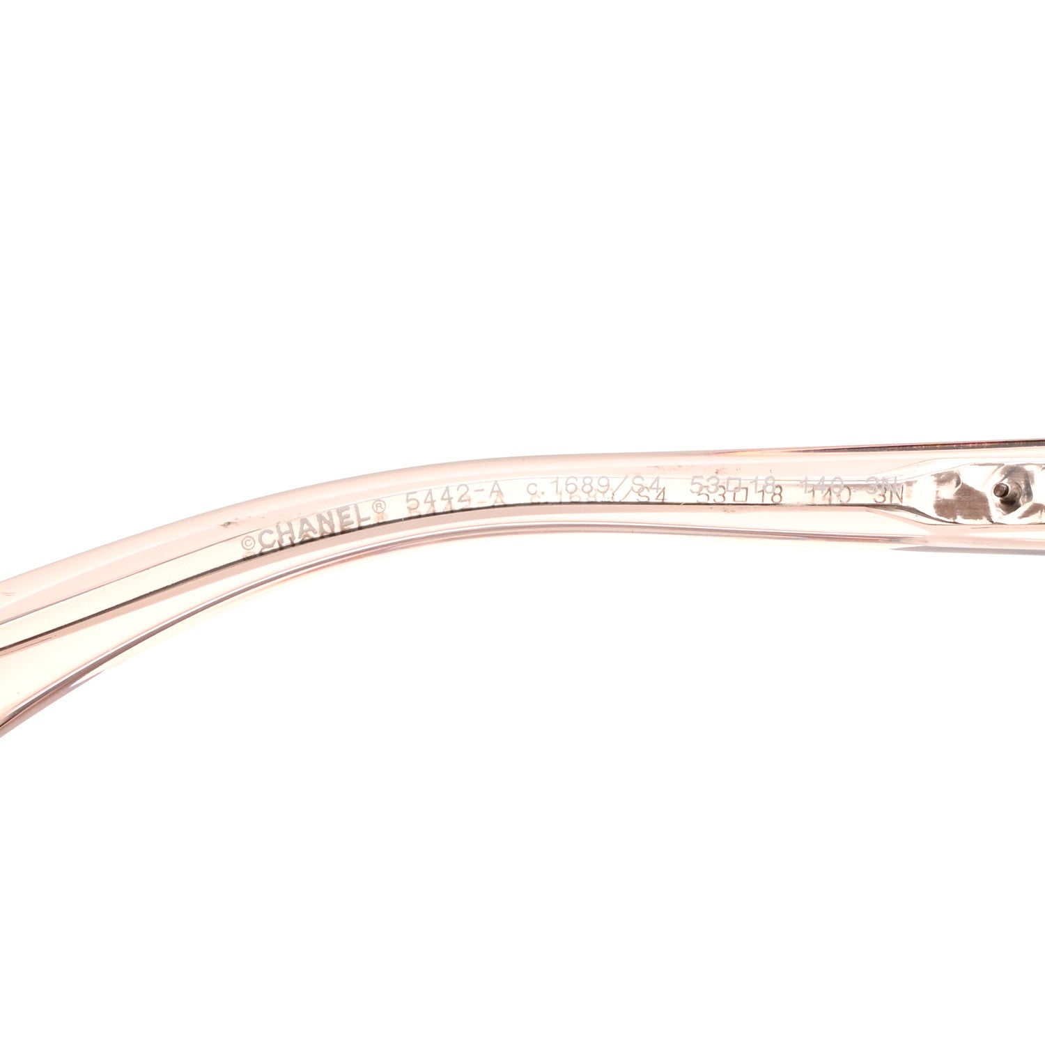 Chanel Acetate Metal Rectangle Sunglasses 5442-A Pink 6 of 8