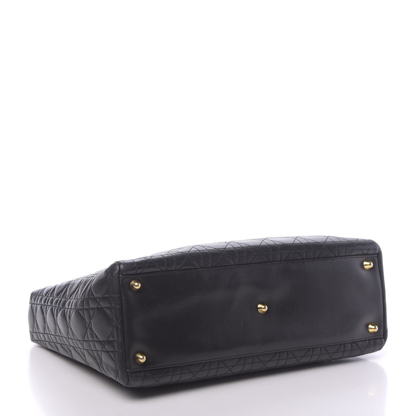 Lambskin Cannage Large Lady Dior Black