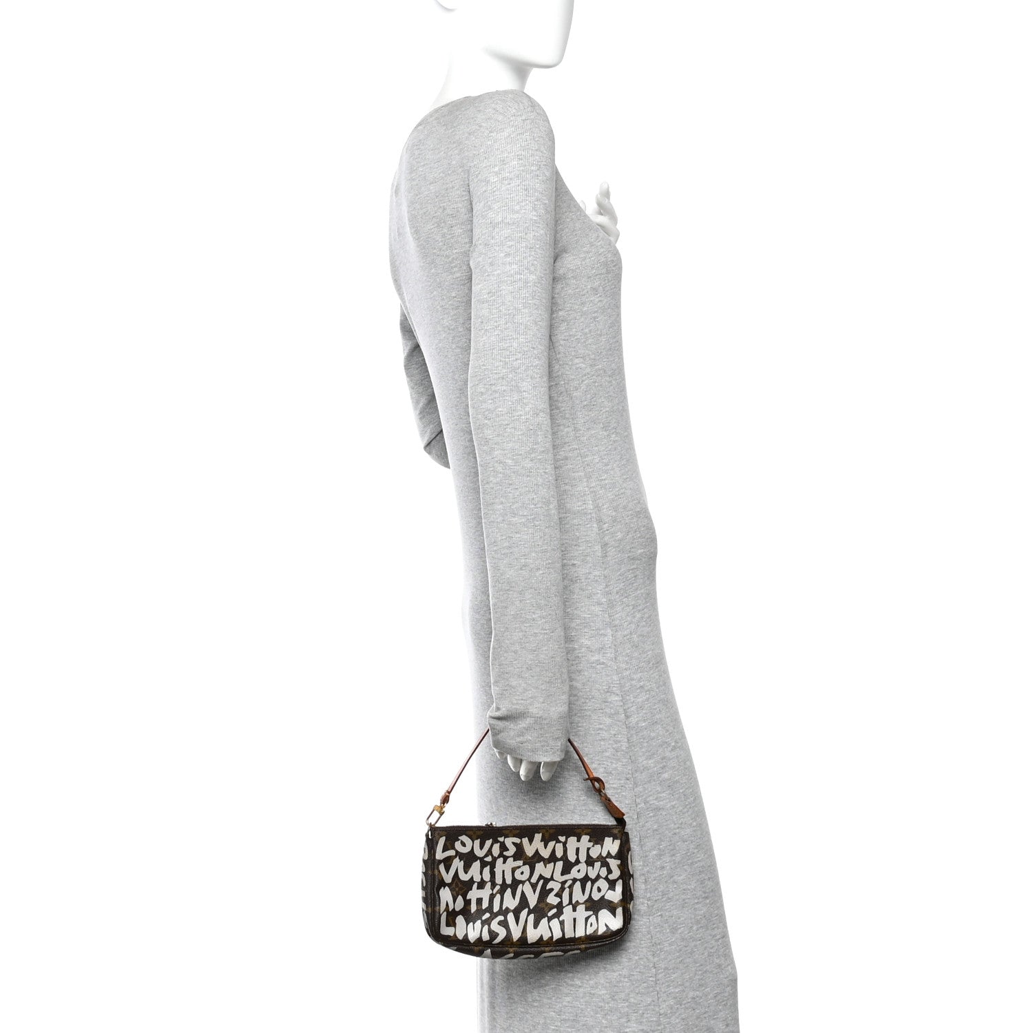 Louis Vuitton Monogram Graffiti Pochette Accessories Silver 2 of 10