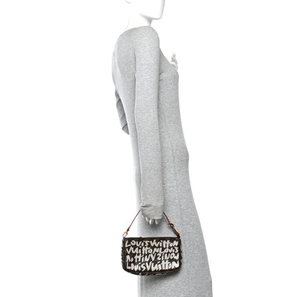 Louis Vuitton Monogram Graffiti Pochette Accessories Silver 2 of 10