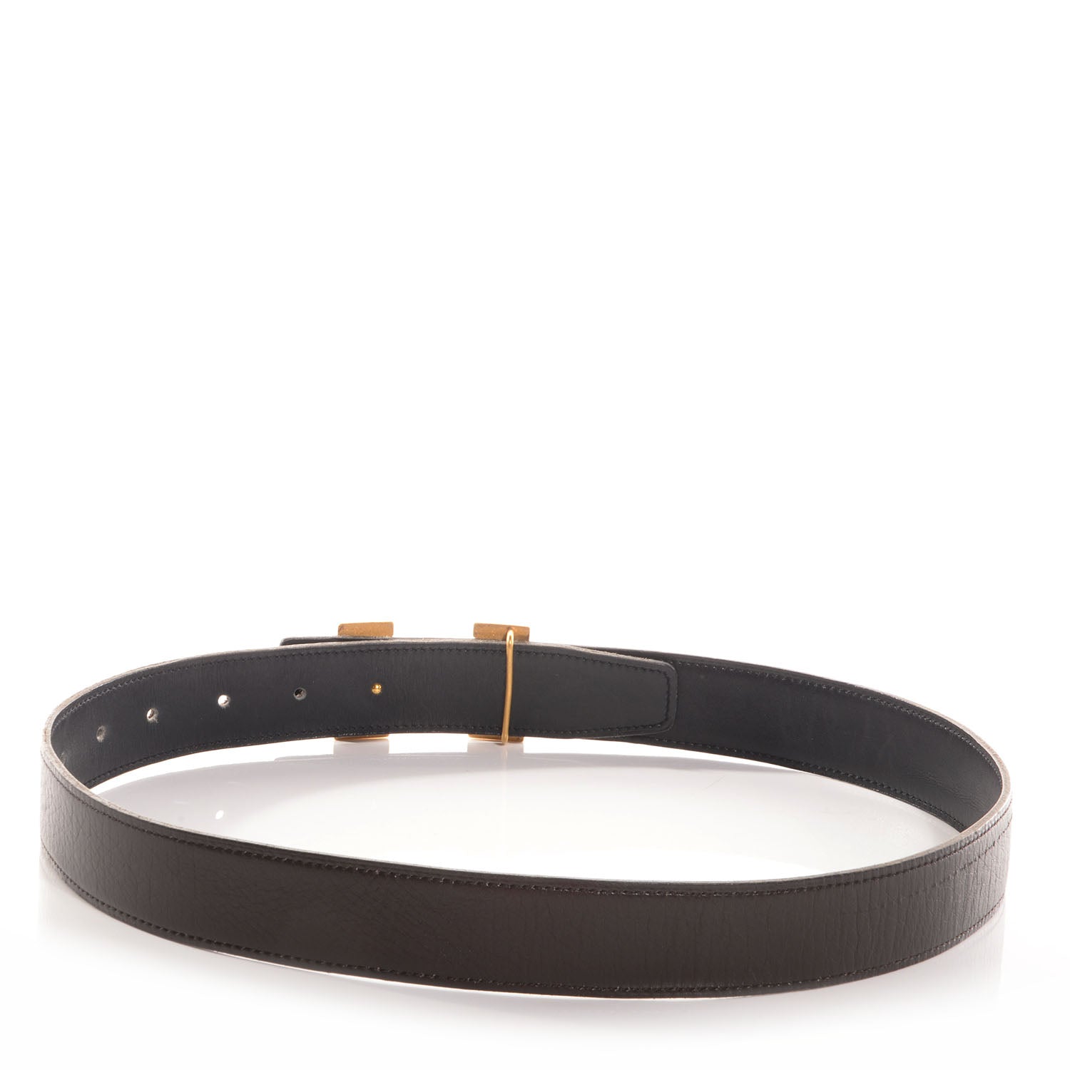 Hermes Box Reversible Polished Constance 32mm H Belt 75 Noir Ebene 3 of 7
