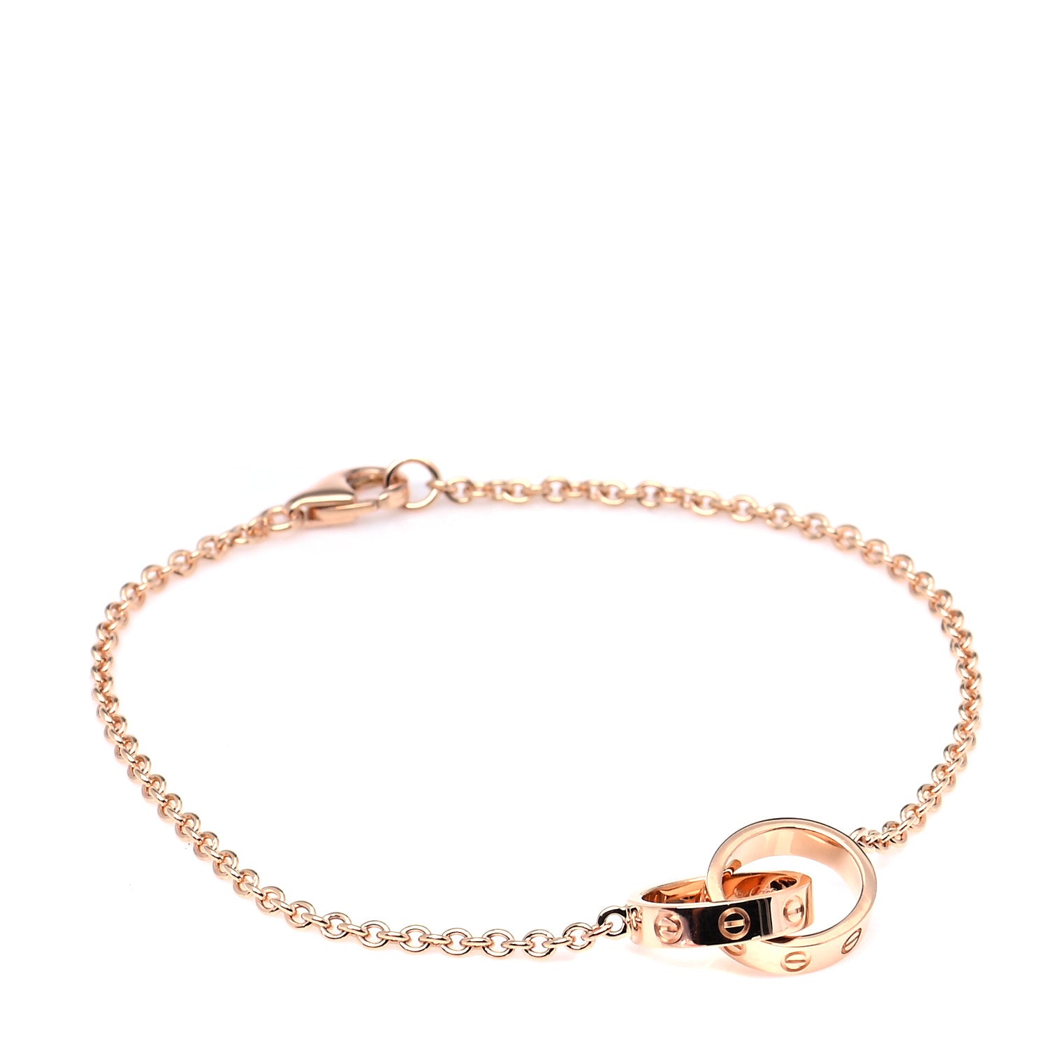 Cartier 18K Pink Gold Interlocking LOVE Bracelet 1 of 6
