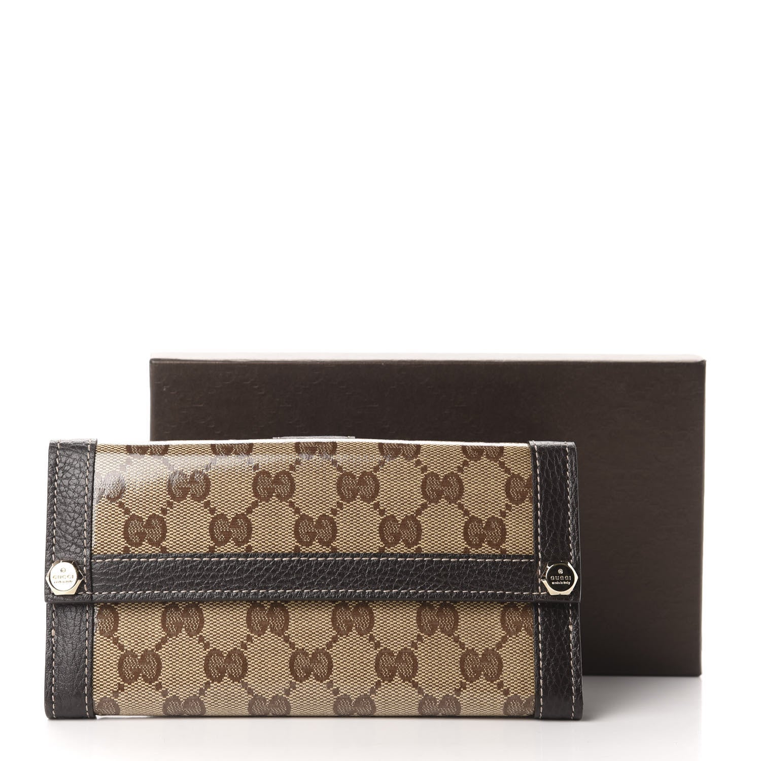 Gucci Crystal Monogram Continental Charmy Wallet 8 of 8